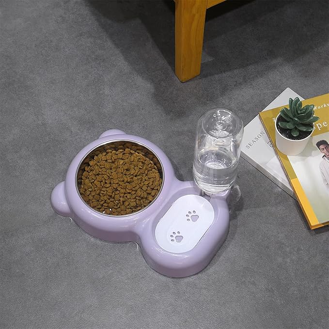 Double Dog Cat Bowls, Cat Food and Water Bowl Set - Image 8