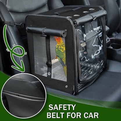Bird Carrier with Seat Belt for Car Travel, Bird Backpack Carrier with - Image 2