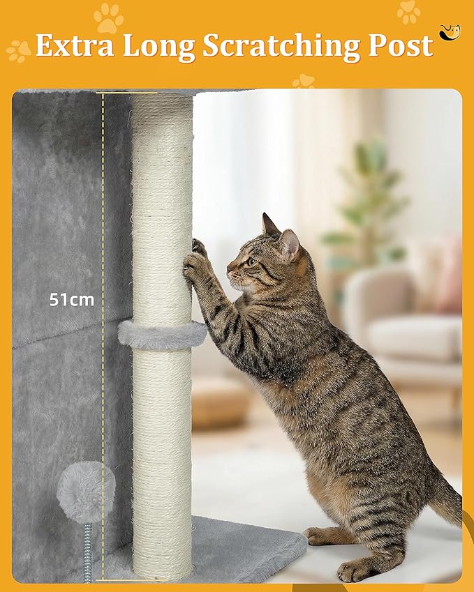 Aechonow Cat Tree for Large Cat, 19x16.5In Large Cat Perch, Adult Cat Tower for - Image 4