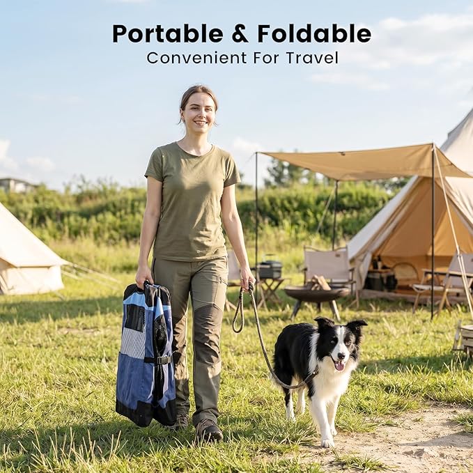 Gardner Pet 36 Inch Folding Soft Dog Crate -3 Door Collapsible Dog Crate - Image 6