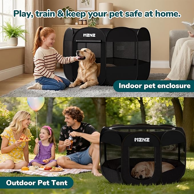 Dog Playpen, Portable Puppy Pet Crate Indoors - Image 5