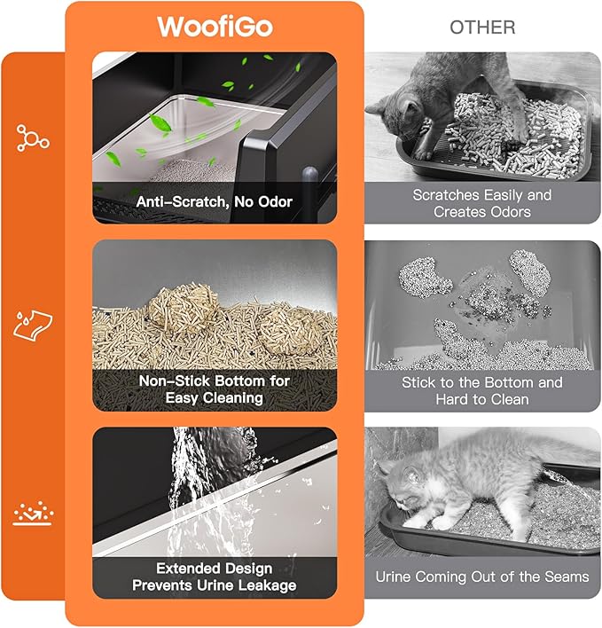 WoofiGo XXL Stainless Steel Cat Litter Box - Image 5