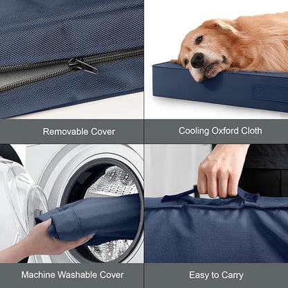 Outdoor Large Washable Dog Bed, Orthopedic Egg Crate Foam Dog Crate Mat - Image 6