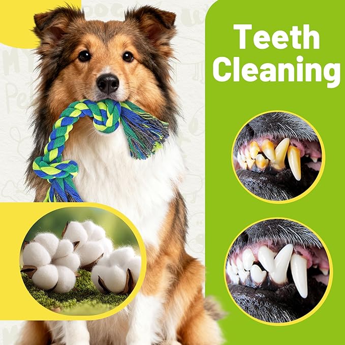 9-Pack Dog Rope Toys for Large Dogs – Strong Tug Toys for Aggressive Chewers - Image 5