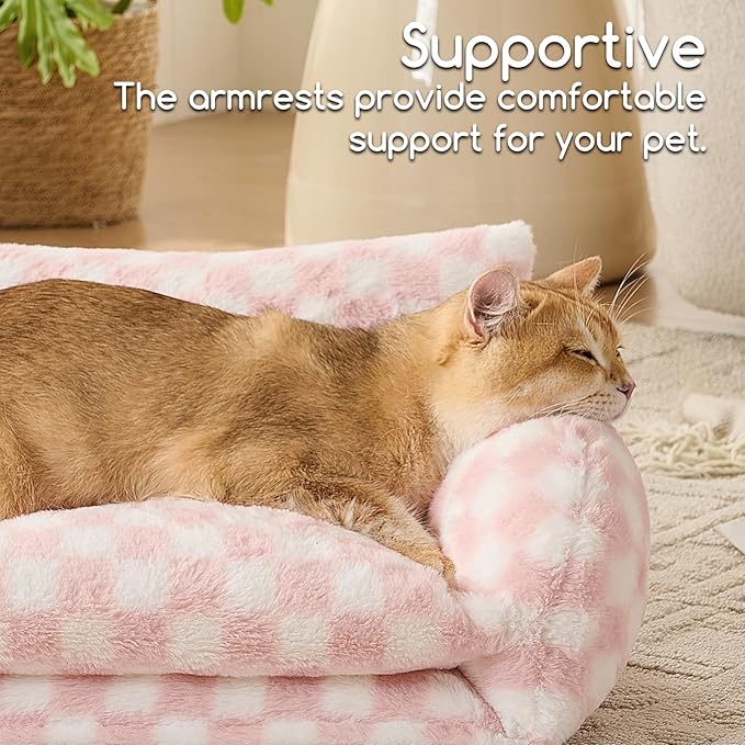 Hollypet Cat Bed Fluffy Plush Multifunctional Double-Layer Machine Washable - Image 4