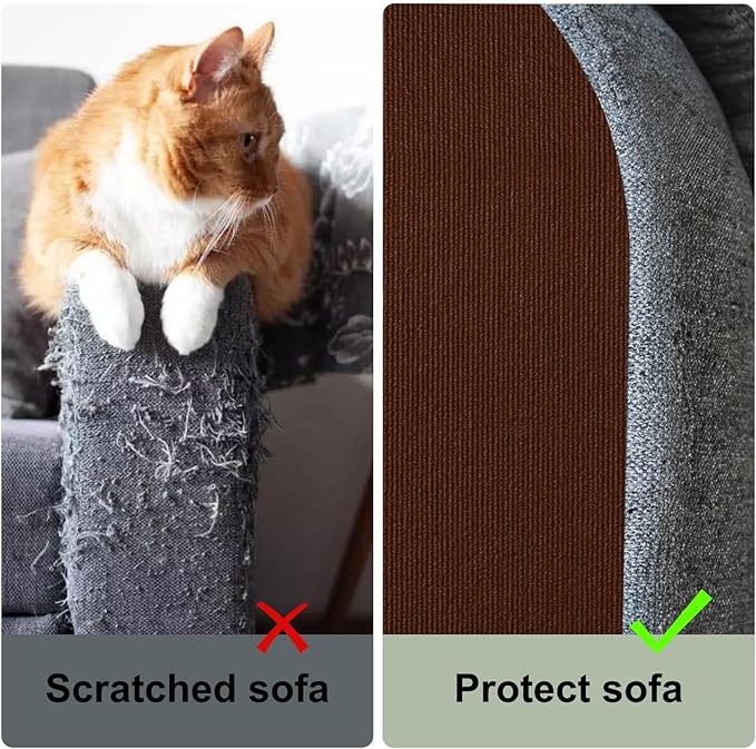 Cat Scratch Couch Furniture Protector, Adhesive Cat Scratch Pad Deterrent - Image 3