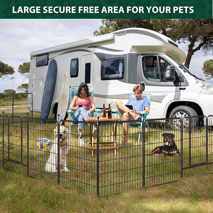 VISCOO Dog Playpen Outdoor, 16 Panels 40" High Metal Dog Fence - Image 3