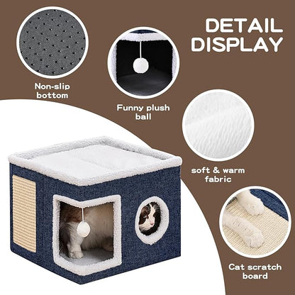 Cat Beds for Indoor Cats, Large Cat Cave - Image 6