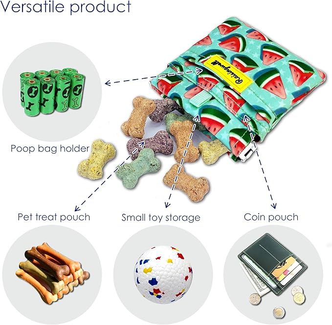 Dog Treat Pouch, Cotton Pocket Sized Training Holder, Hand Free Walking Funny - Image 4