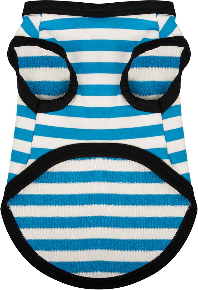 Paiaite Dog Striped Shirt Happy Color Cotton Sleeveless Puppy Pet Shirts by Paiaite