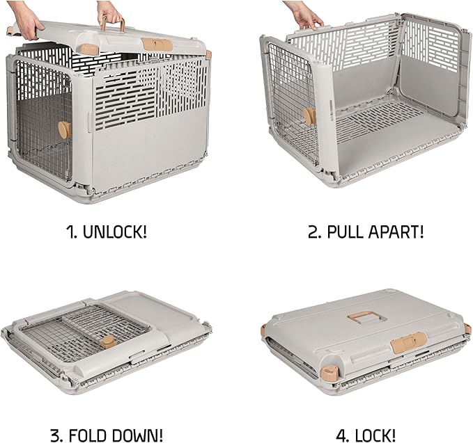 SportPet Designs Collapsible Medium Pet Travel Carrier, Hard-Sided Kennel - Image 6