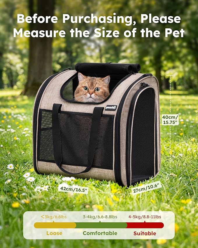 Pecute Cat Backpack with Widened Interior Space, Upgraded Dog Backpack Carrier - Image 2