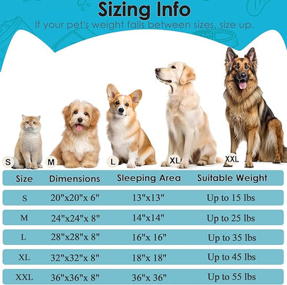 28in Large Dog Bed, Medium Size Dog and Cats, Calming Donut Bed - Image 2