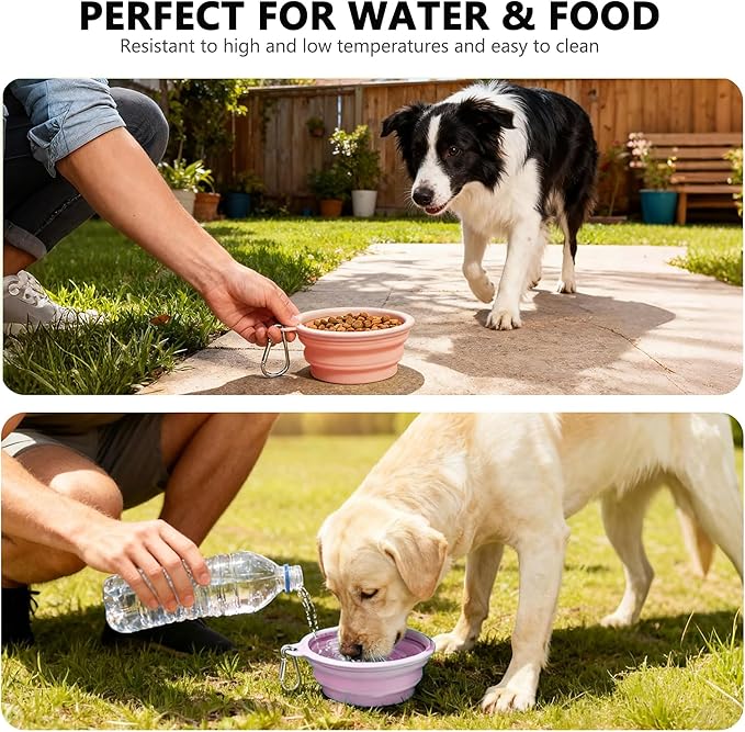 3 Pack Collapsible Dog Bowls, Pet Bowls - Image 2