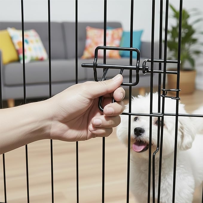 Dog Playpen - Foldable Metal Exercise Puppy Play Pen - Indoor/Outdoor Pen with - Image 9