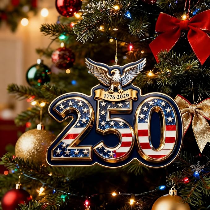 4 Pcs 250th Anniversary Hanging Ornamen 2D Flat Acrylic Eagle & Stars 4th of - Image 3