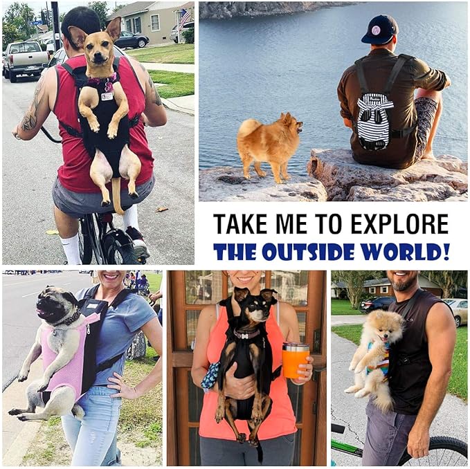 Pawaboo Adjustable Dog Carrier Backpack, Pet Front Cat Carrier Bag - Image 2