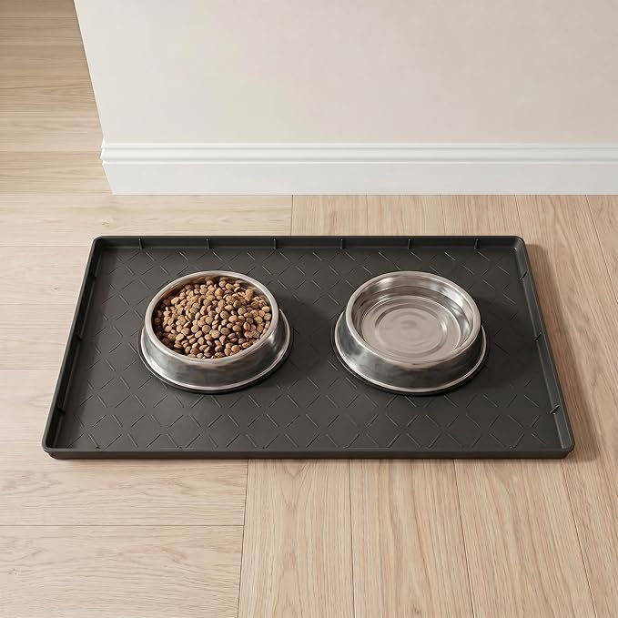 MateeyLife Silicone Mat Waterproof 12"X19", Dog Bowl Mats by MateeyLife