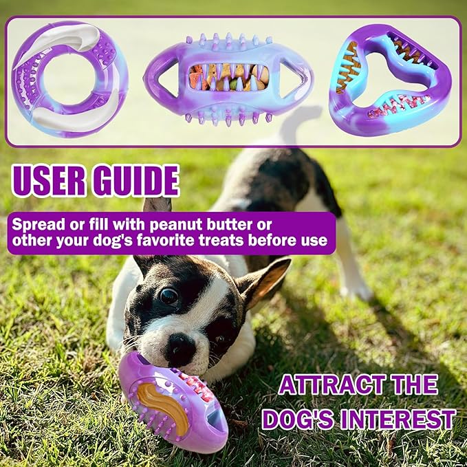 3 Pack TPR Rubber Chew Toys for Puppy, Small Dog & Senior Dog | Stuffable - Image 3