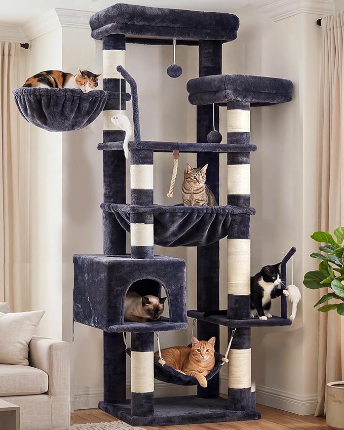 Gitelsnour Cat Tree, Cat Tower for Large Cats by Gitelnour