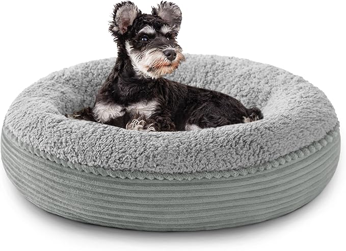 Love's cabin Round Donut Cat and Dog Cushion Bed, 24in Pet Bed by Lovescabin