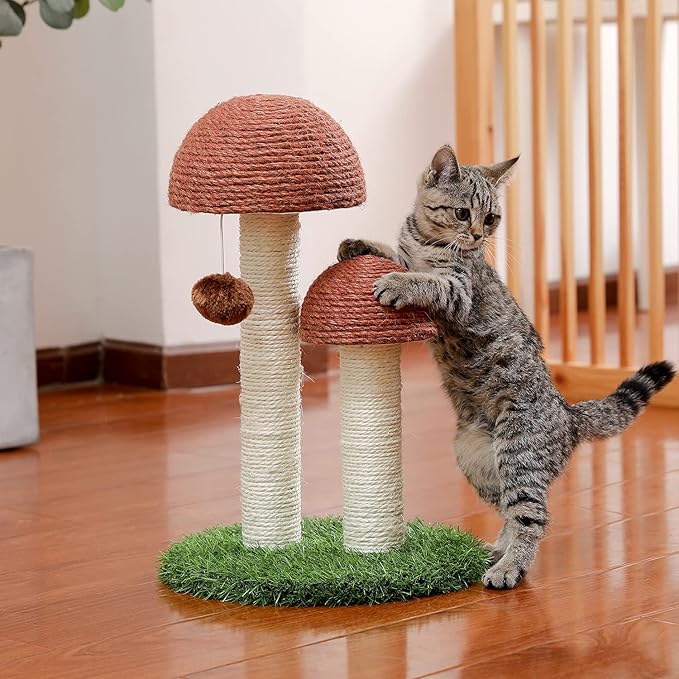 PETEPELA Cat Scratching Post, Mushroom Tall Cat Scratcher Featuring - Image 7