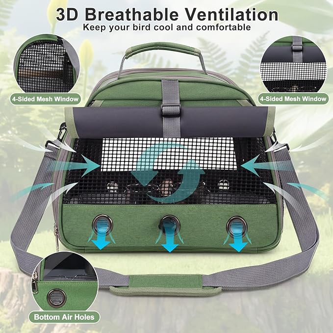Bird Carrier, Lightweight Breathable Bird Backpack, Portable Wild Bird Carrier - Image 3