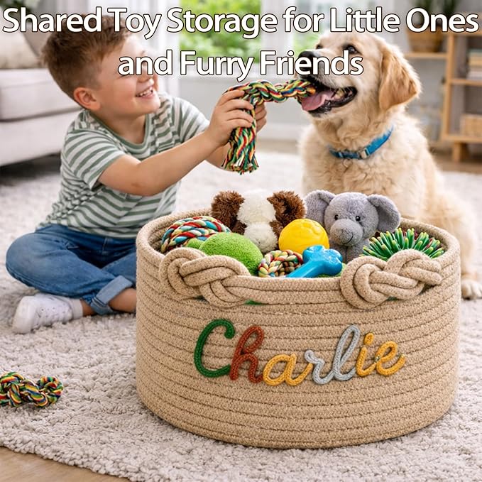 Personalized Dog Toy Basket - Image 5
