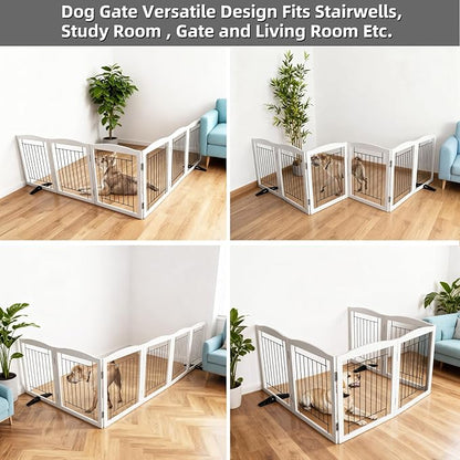 ZJSF Freestanding Dog Fence Indoor, Foldable Dog Gate - Image 4