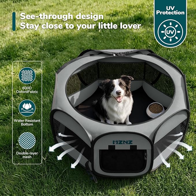 Dog Playpen, Portable Puppy Pet Crate Indoors - Image 6