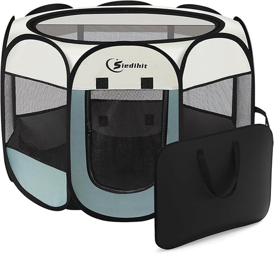 Siedihit Large Dog Cat Playpen, Puppy Pet Playpen Indoor by Siedihit