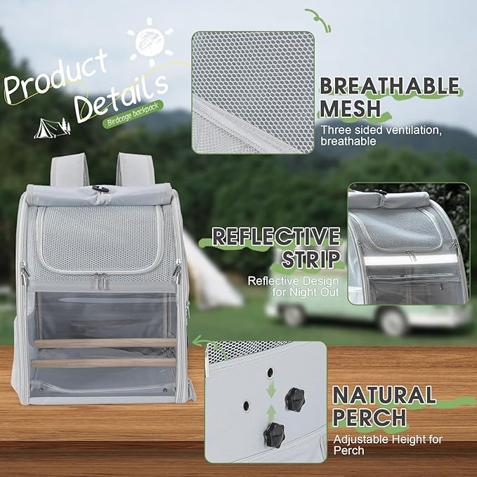 Sanmoncare Bird Carrier Backpack - Image 4