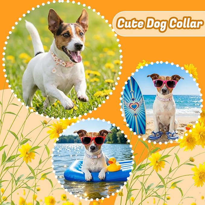 3 Pack Floral Dog Collars for Small Dogs Flower Dog Collars - Image 6