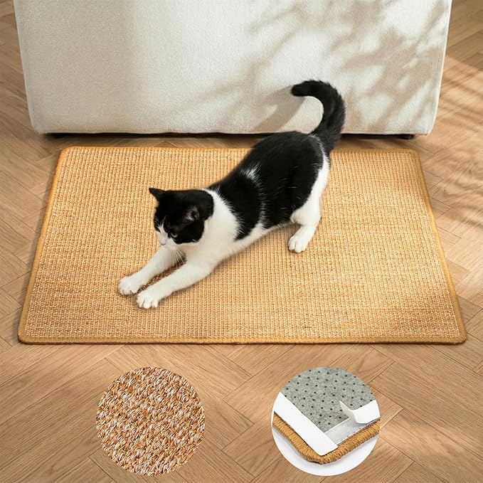 Conlun Cat Scratcher Mat, Sisal Cat Scratch Pad Rug, Wall Scratchers by Conlun