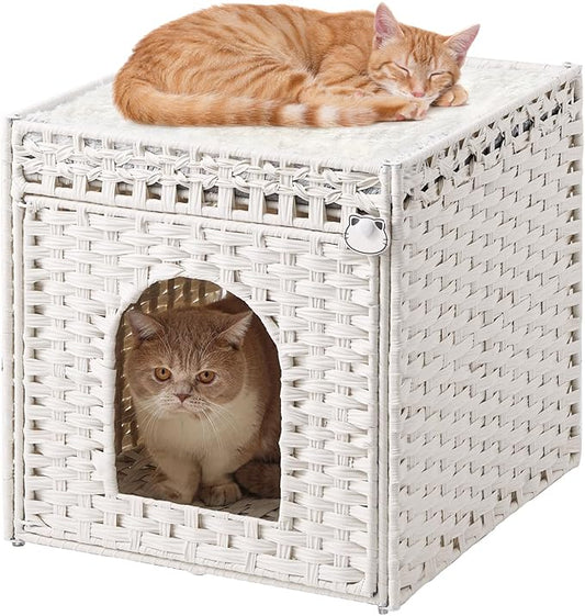 SETVSON Cat Beds for Indoor Cats Extra Large Double Cat Cave Pet Cube, by SETVSON