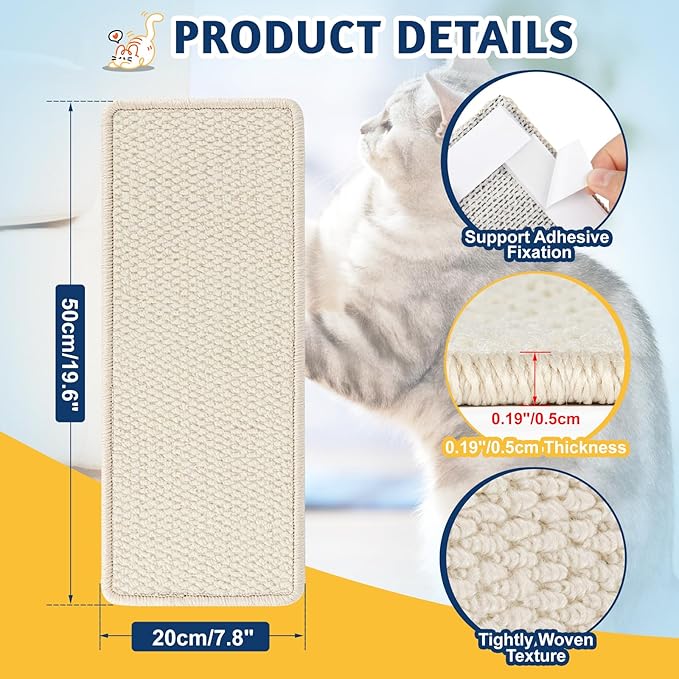 ENONCI Door Protector from Cat Scratching 19.6" x 7.8" Cat Wall Corner Scratcher - Image 7