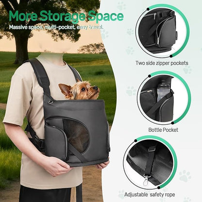 YUDODO Dog Front Backpack Carrier 7-15 lbs, Soft Breathable Pet Front Facing - Image 6