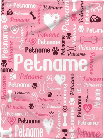 Custom Blanket with Dog Name Personalized Funny Throw Blankets Soft Warm Fleece - Image 7