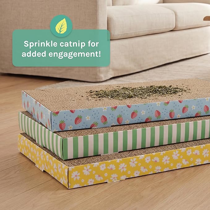 Kitty City 3-Pack XL Double Sided Corrugate Cat Scratcher Pads - Image 4