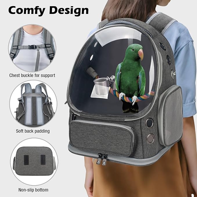 Bird Backpack Carrier Travel Cage - Image 6