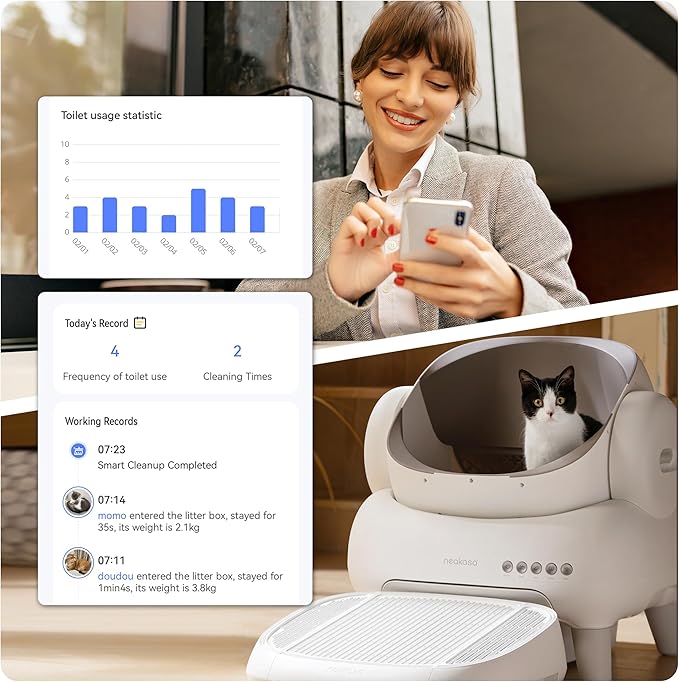 Neakasa M1 Plus Lite Open-Top Self Cleaning Cat Litter Box, Automatic Cat - Image 5