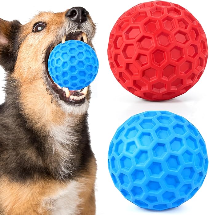 Squeaky Dog Toys for Aggressive Chewers, Indestructible Dog Balls for by Unknown