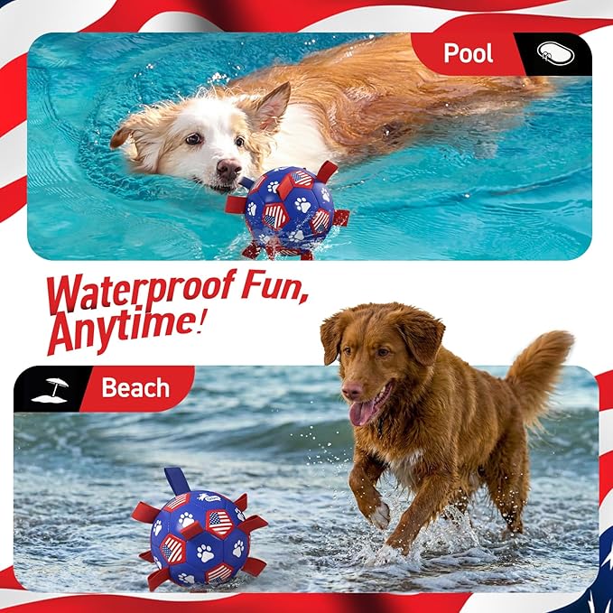 QDAN Dog Toys, Soccer Ball - Image 6