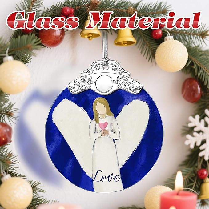 Stained Glass Ornament, Love Angel Christmas Ornaments, Christmas Decorations - Image 3