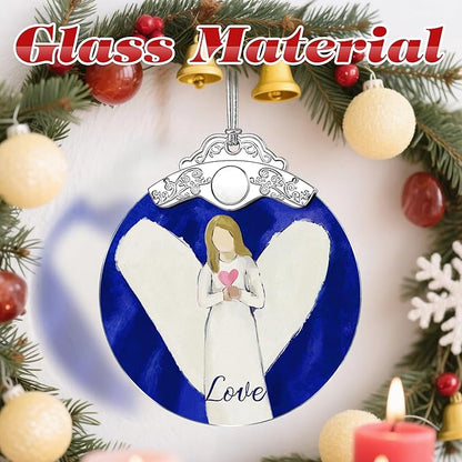 Stained Glass Ornament, Love Angel Christmas Ornaments, Christmas Decorations - Image 3