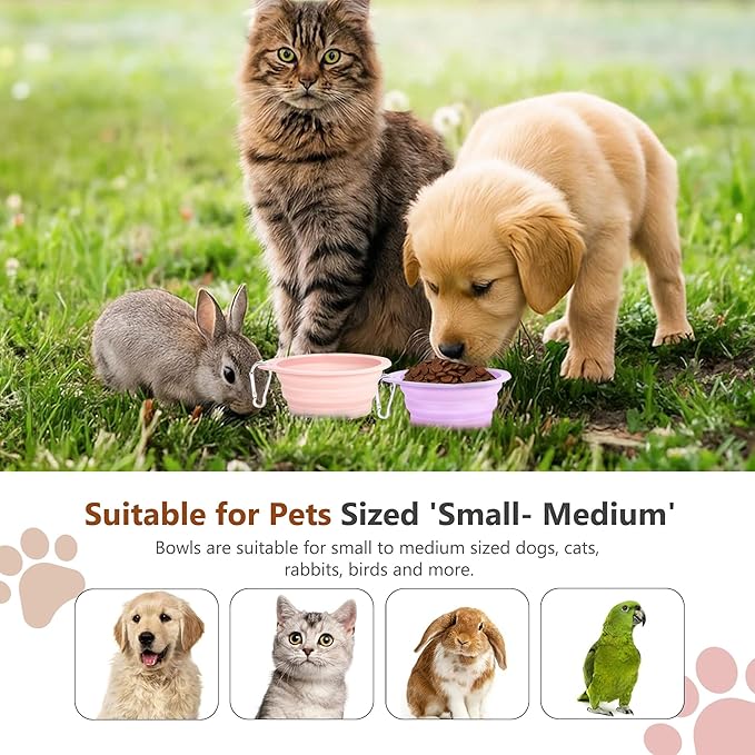 3 Pack Collapsible Dog Bowls, Pet Bowls - Image 6