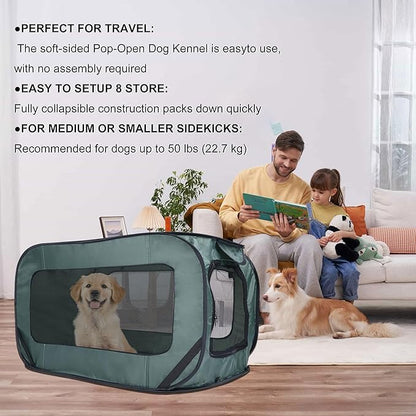 36 Inch Foldable Dog Kennel for Large Dogs, Portable Waterproof Pop-Up Pet Crate - Image 4