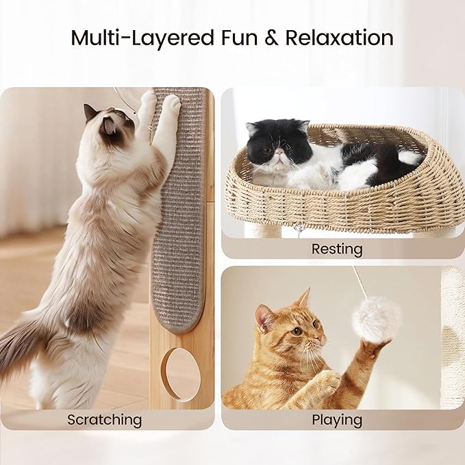 59-inch Cat Tree，Cat Tower - Image 4