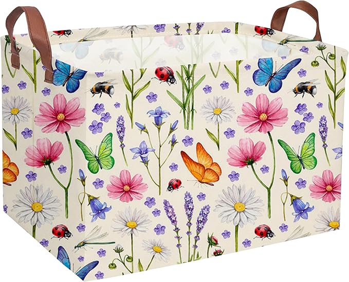 Essme Rectangular Basket, Flower Storage Basket by ESSME