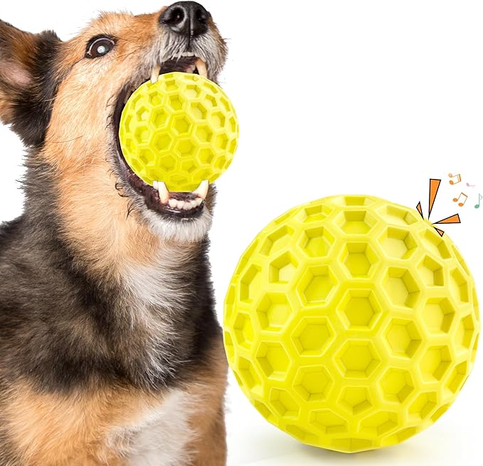 Squeaky Dog Toys for Aggressive Chewers, Indestructible Dog Balls for by Unknown